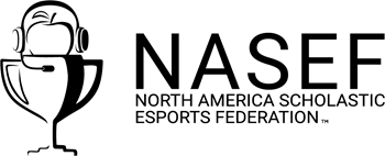 North America Scholastic Esports Federation logo in black with white background